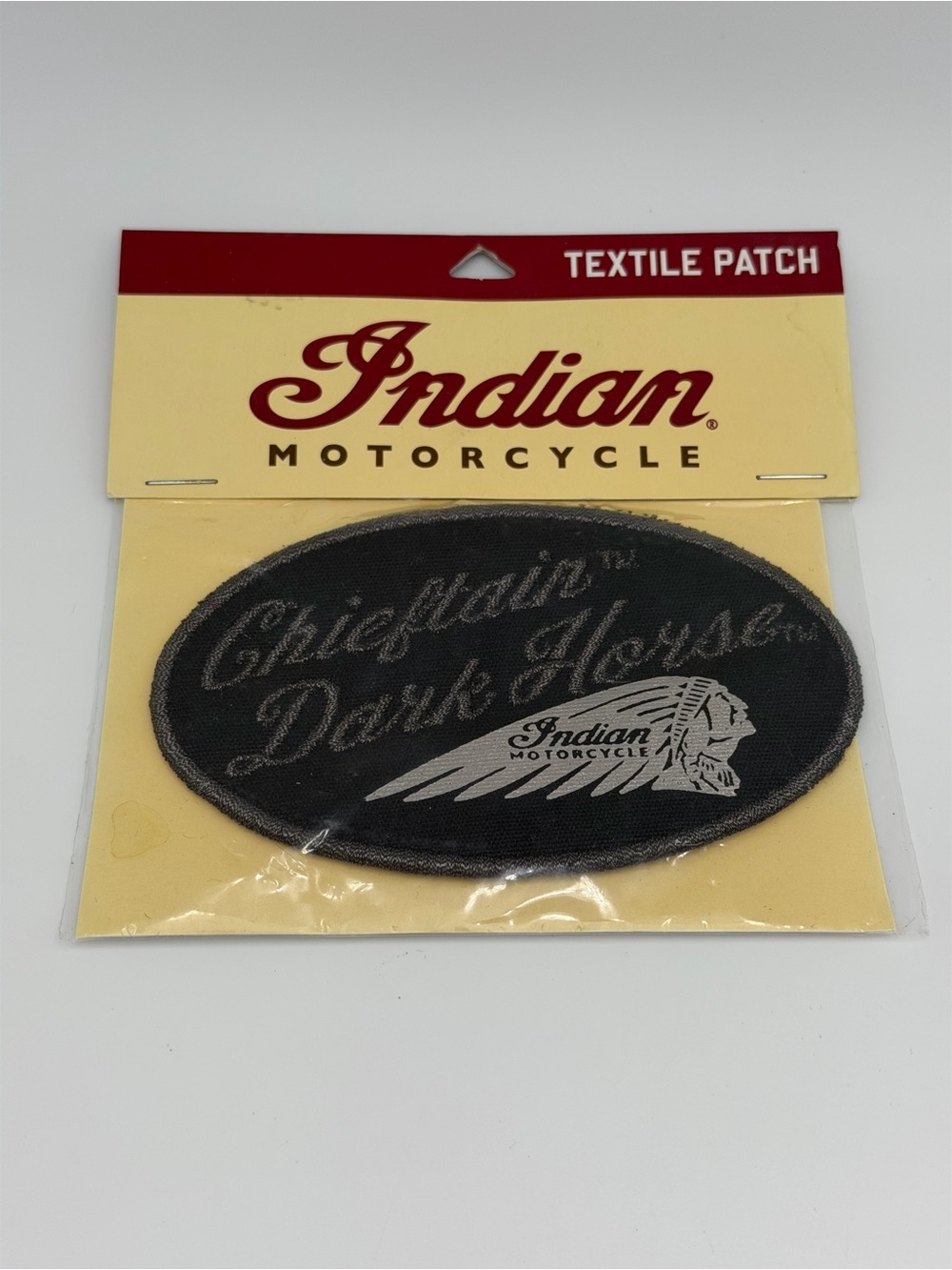 Indian Motorcycle Embroidered Textile Patch "Chieftain Dark Horse" NEW
